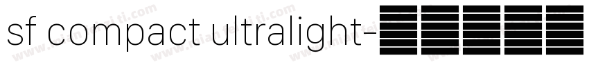 sf compact ultralight字体转换